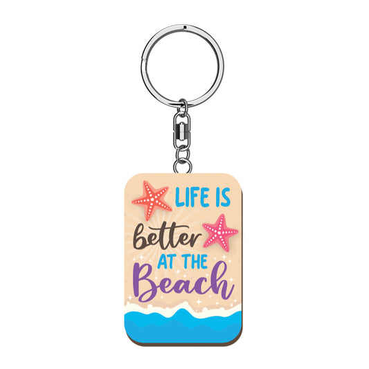 Better At the Beach Keyring