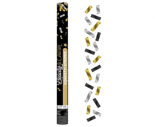 Canon confetti B&C gold-silver-black foil mix (60 cm)