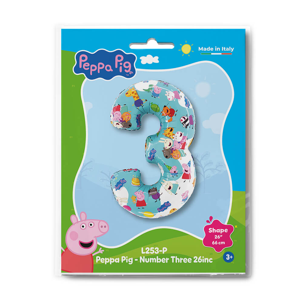 Peppa Pig - Number Three 26inc