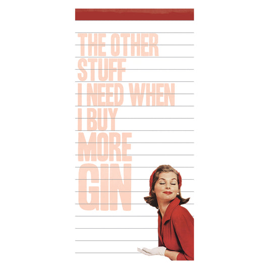 Buy More Gin Magnetic Notepad
