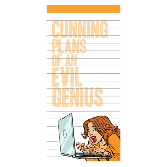 Cunning Plans of an Evil Genius Magnetic Notepad
