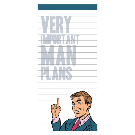 Man Plans Magnetic Notepad