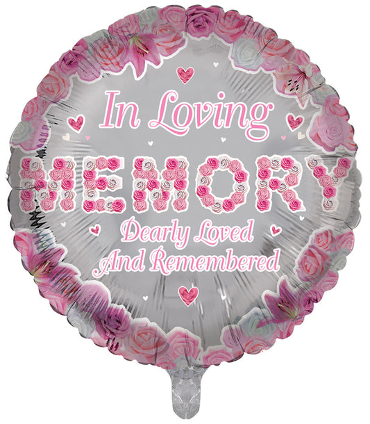 In Loving Memory Pink Round