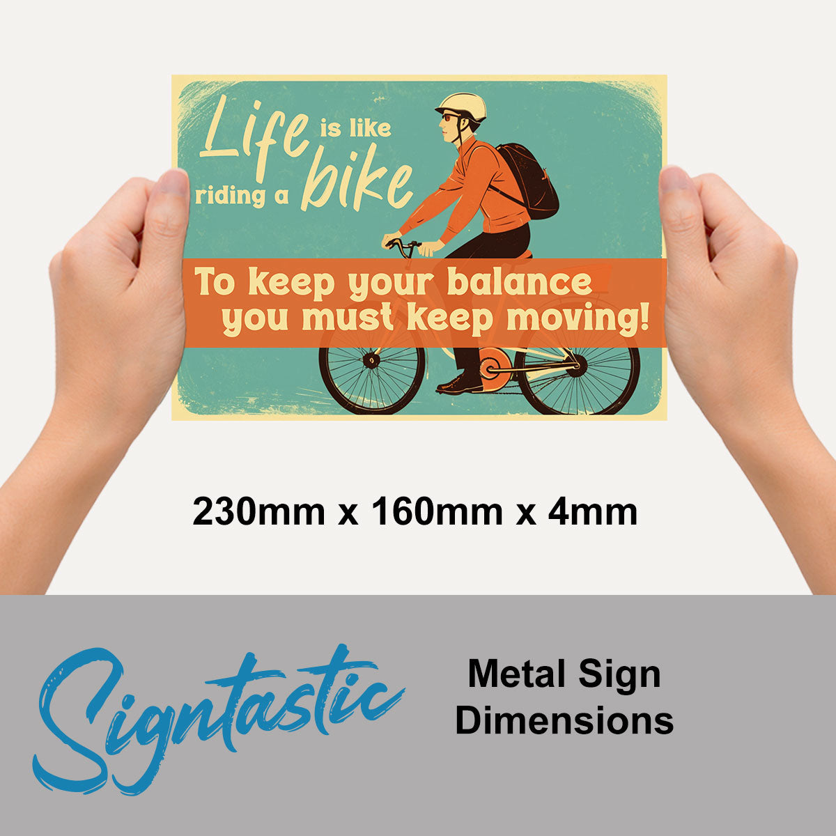 Life Is Like Riding Classic Sign