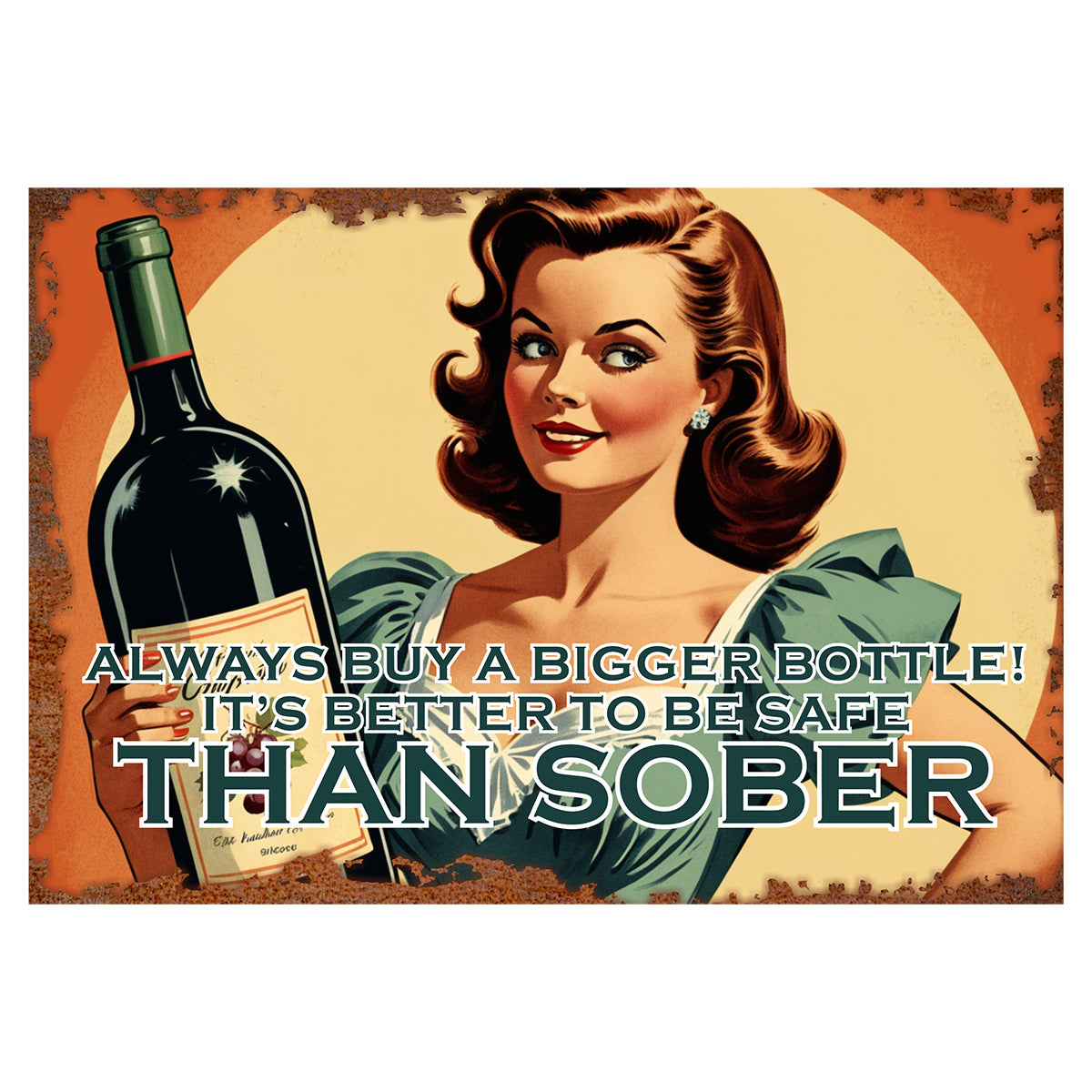 Always Buy a Bigger Vintage Sign