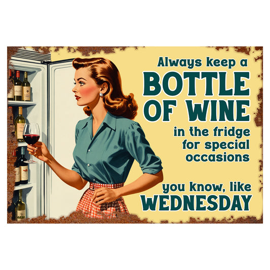 Always Keep a Bottle Vintage Sign