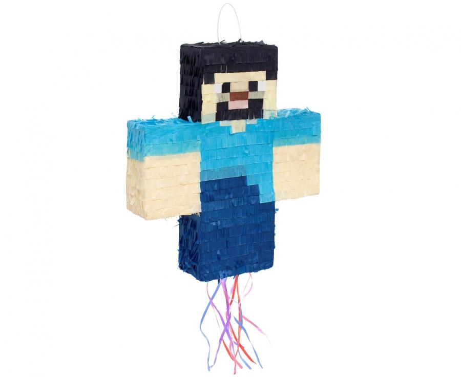 Mr. Pixel piñata, size 40 × 7.5 × 28 cm