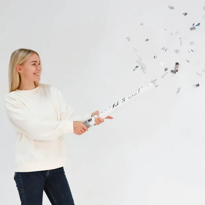 Silver Confetti Cannon 60cm