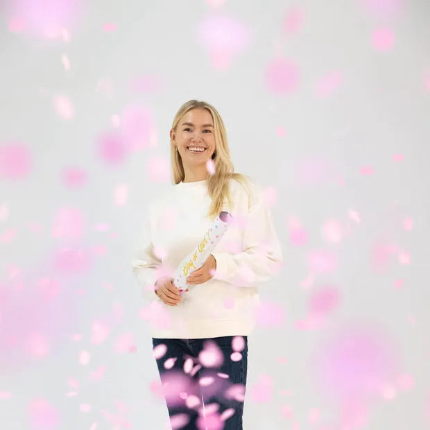 Confetti Cannon Gender Reveal Girl 40cm