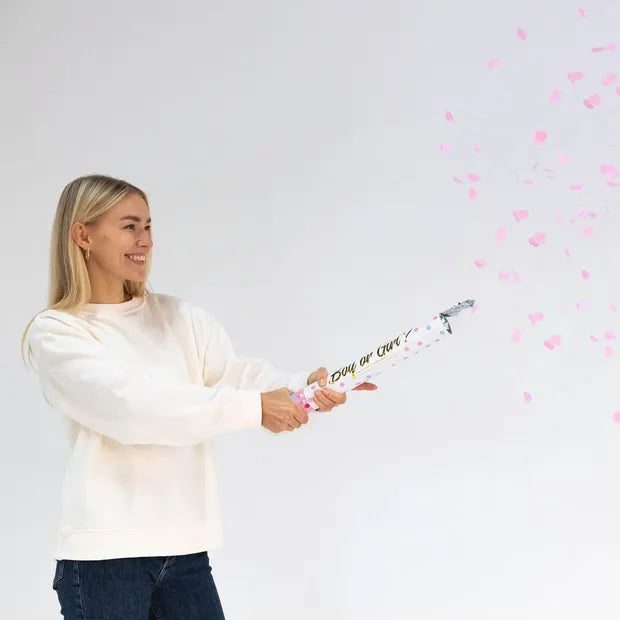 Confetti Cannon Gender Reveal Girl 40cm