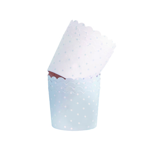 Blue Spotty Food Cups - Pack of 10