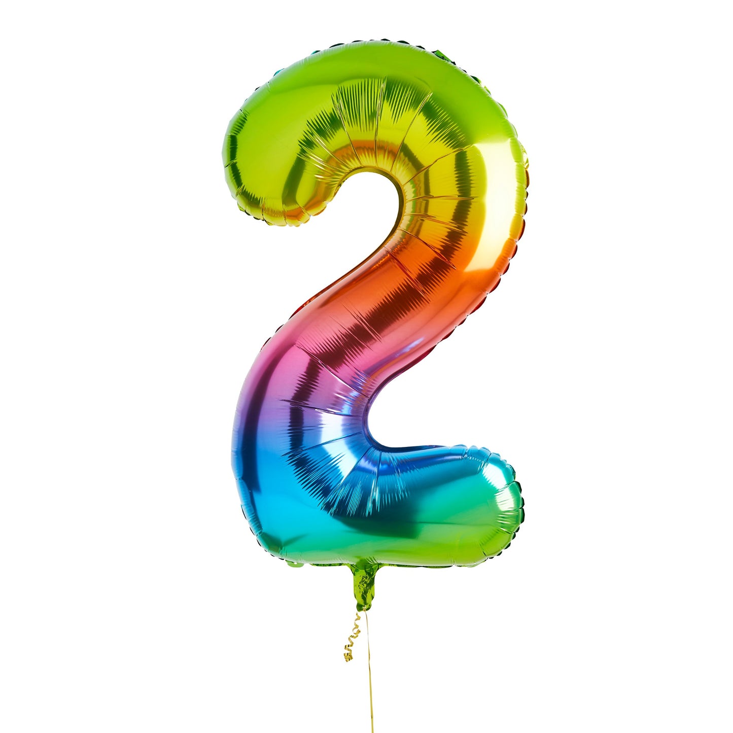 Rainbow Number '2' Foil 34" Balloon