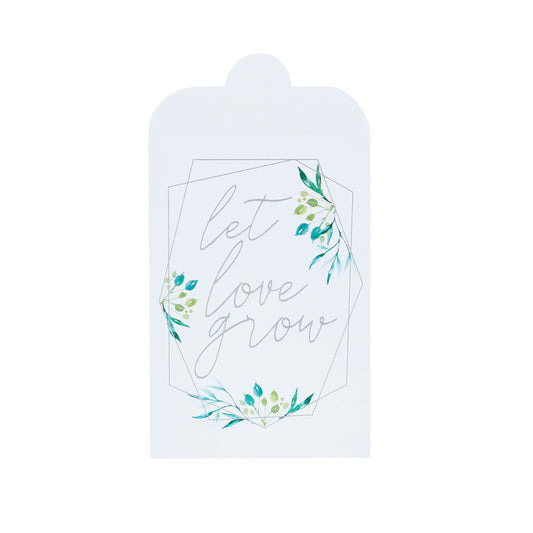 White Seed Bags 'Let Love Grow' - Pack of 20
