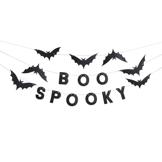 Spooky Boo Bat Felt Garland x3 1.5m