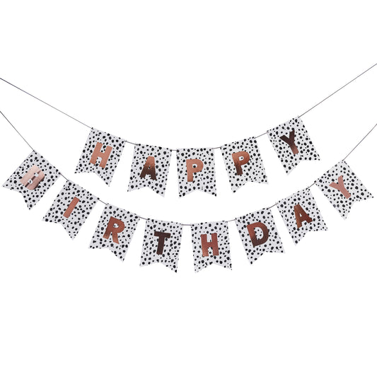 Dalmatian 'Happy Birthday' Flag Card Banner 2m