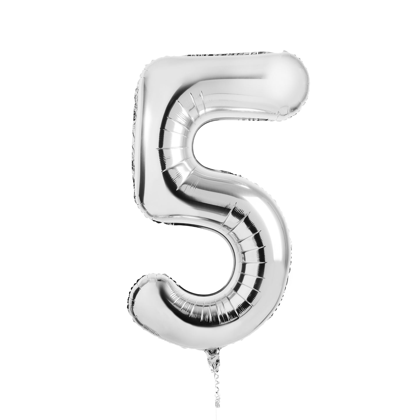 Silver Number '5' Foil 34" Balloon