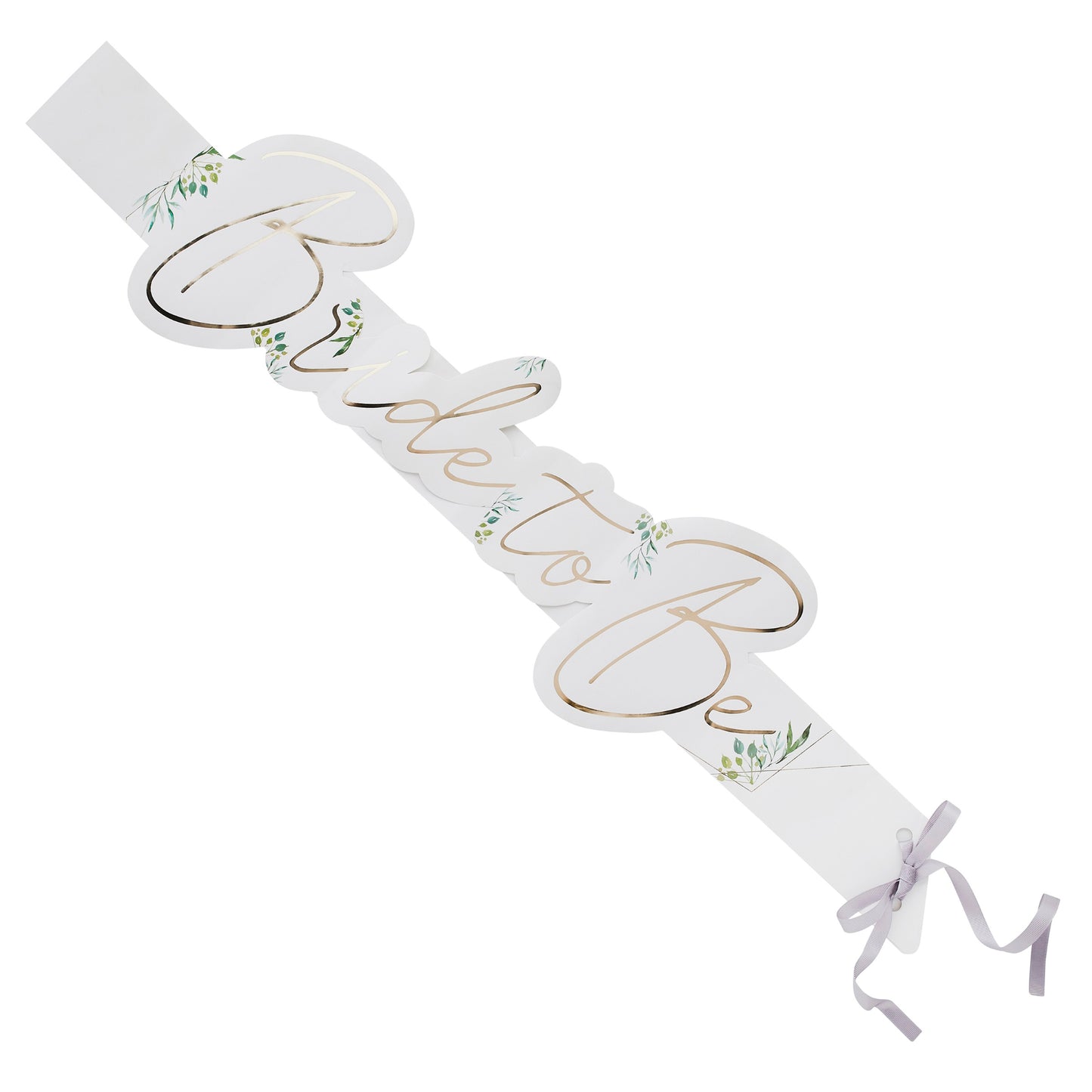 Geometric Greenery 'Bride To Be' Paper Sash - Pack of 1
