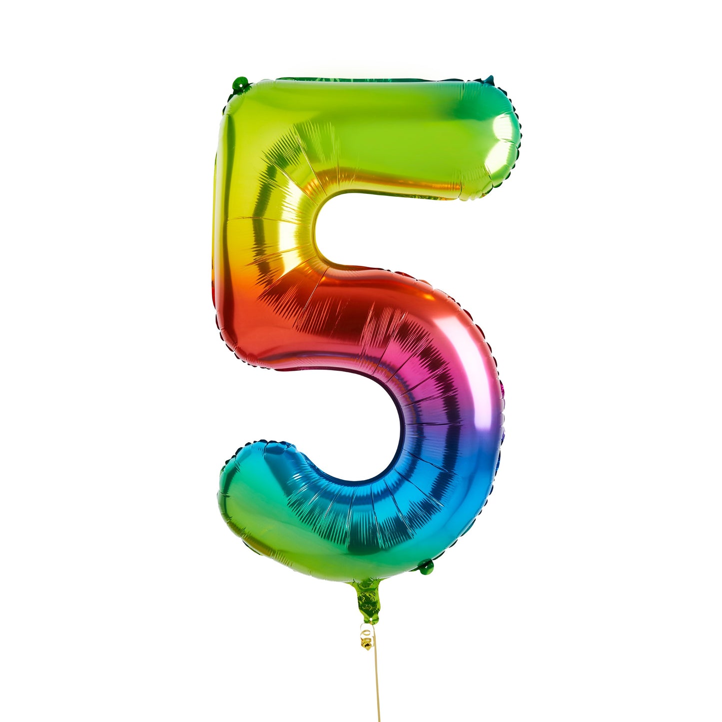 Rainbow Number '5' Foil 34" Balloon