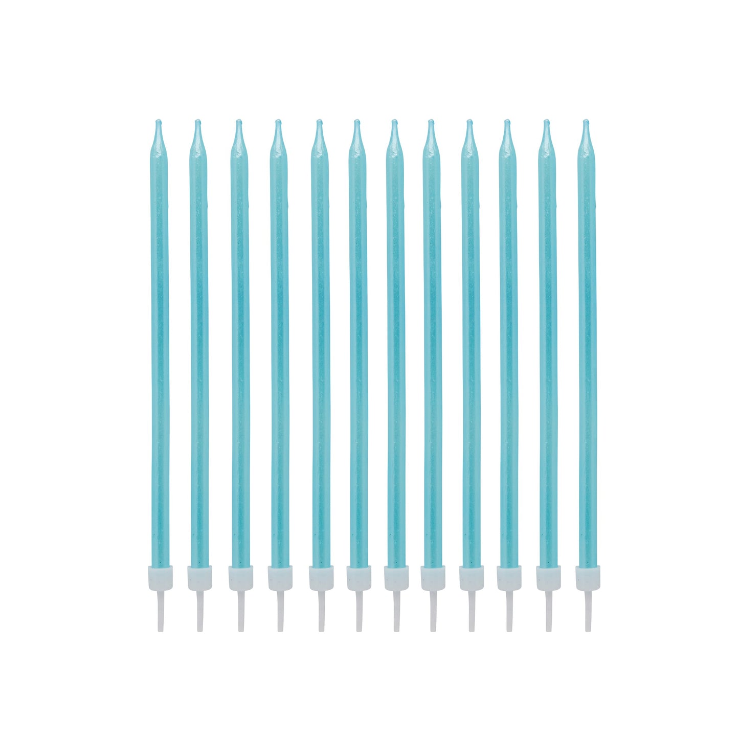 Blue Tall Skinny Candles - Pack of 12