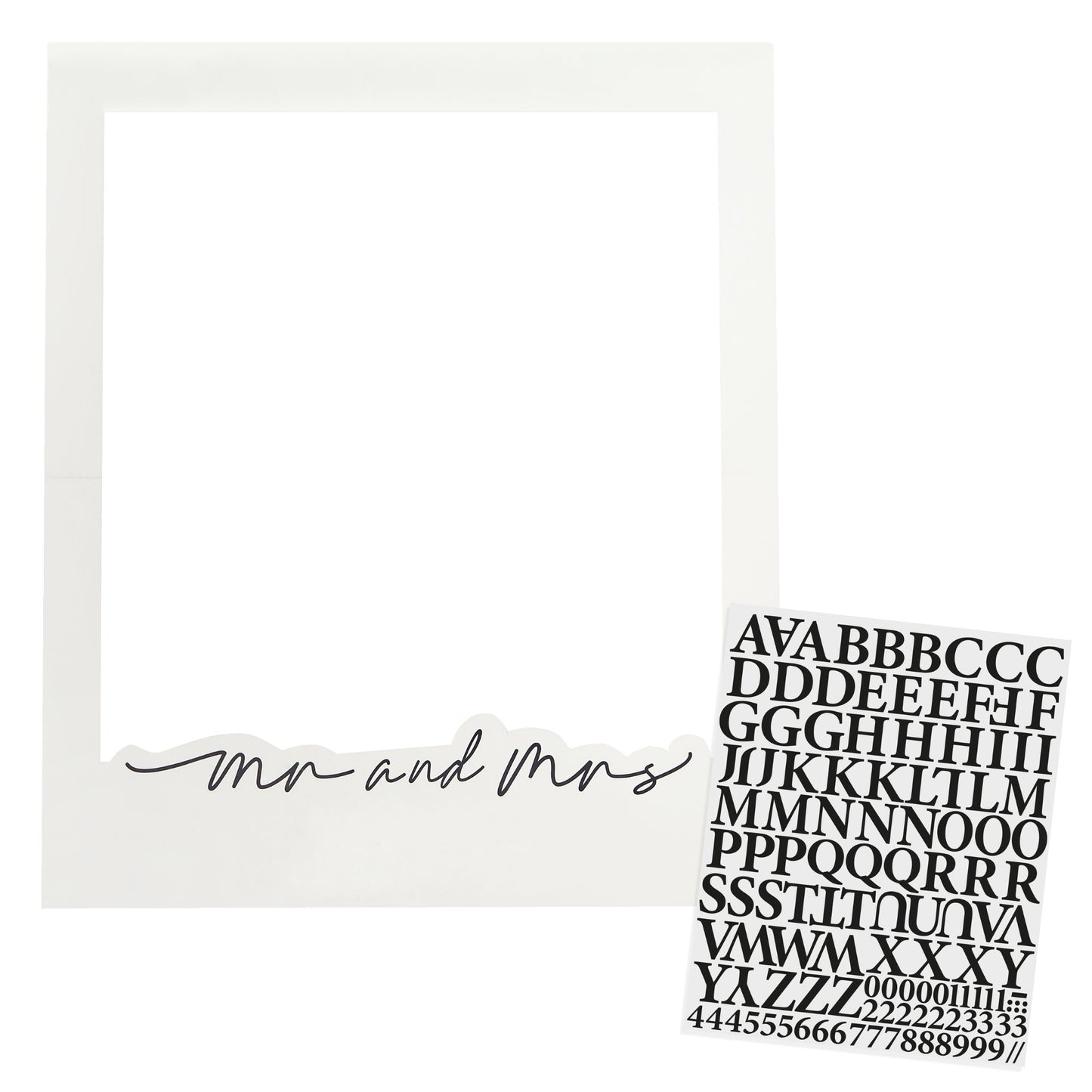 Monochrome 'Mr & Mrs' Customisable Photoframe