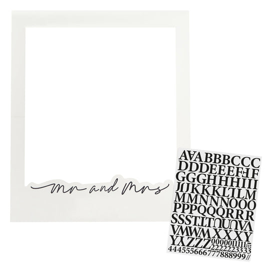 Monochrome 'Mr & Mrs' Customisable Photoframe