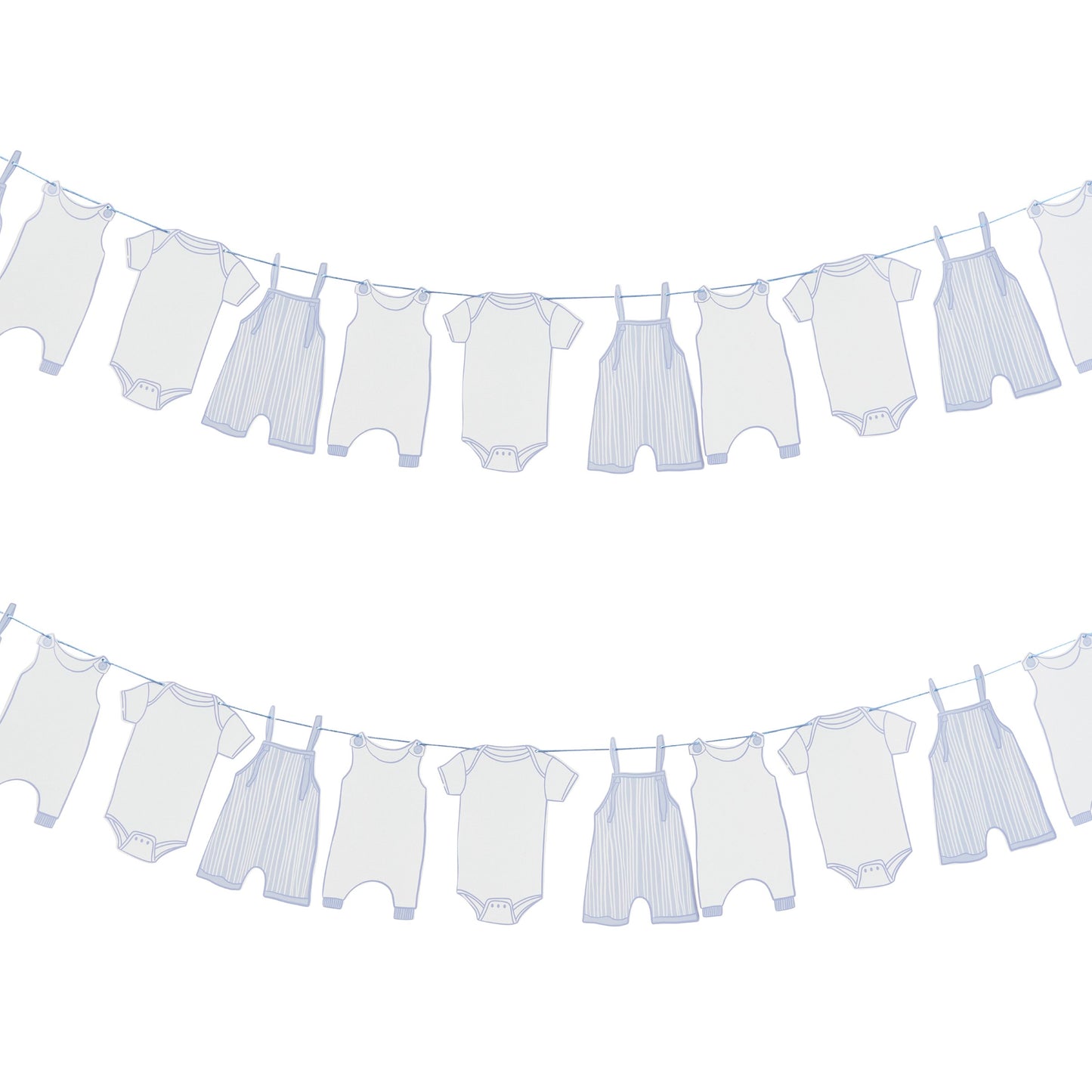 BABYGROW CARD GARLAND 2.5M BLUE