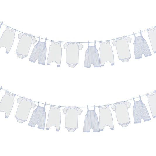 BABYGROW CARD GARLAND 2.5M BLUE
