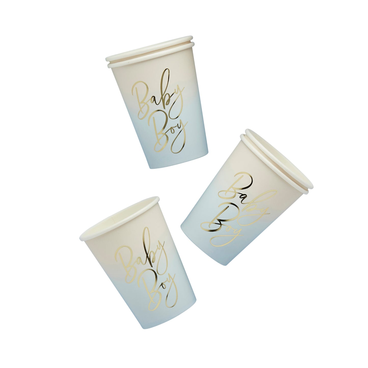 PAPER CUPS BABY BOY 8PK BLUE