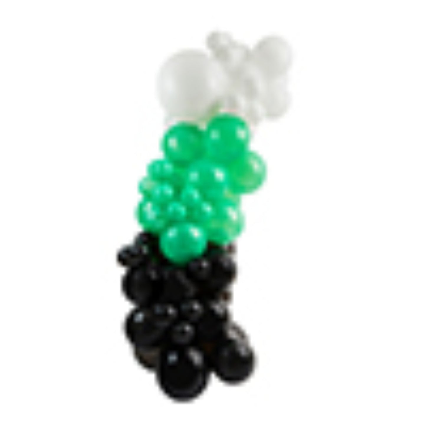 Green, Black & White Balloon Arch Kit - Pack of 64