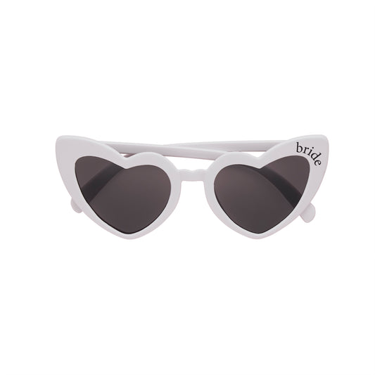 White Bride Heart Glasses  - Pack of 1