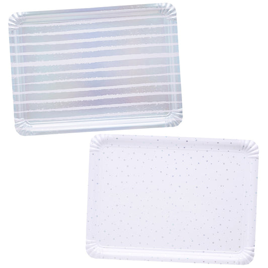 Iridescent Paper Trays - Pack of 4