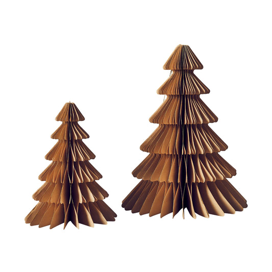 Christmas Tree Glitter Edge Honeycomb - Pack of 2