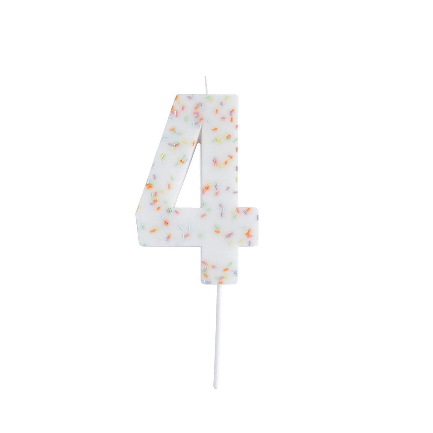 Giant Sprinkle Number '4' Candle