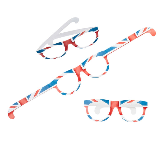 Union Jack Card Glasses - Pack of 12