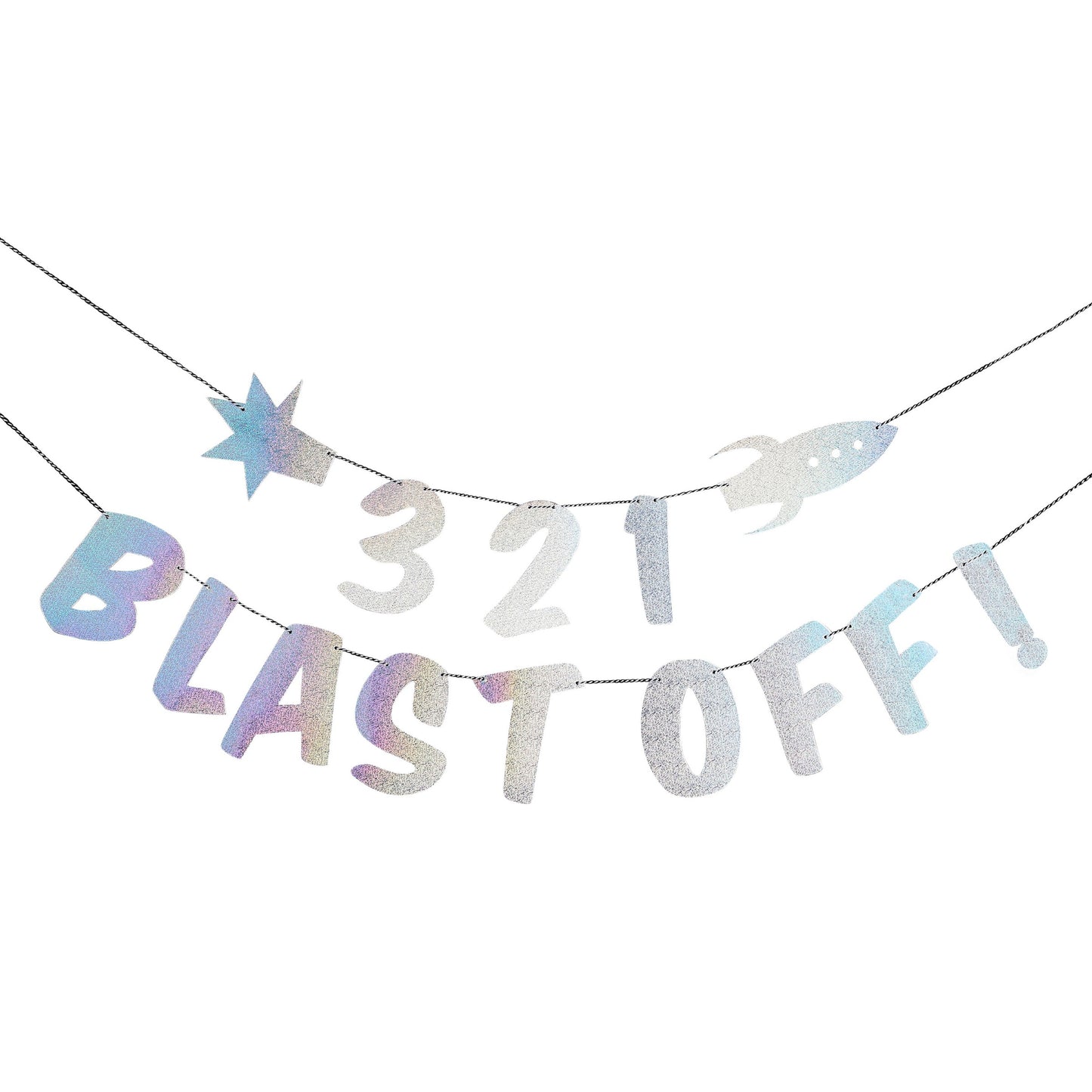 3 2 1 Blast Off Card Banner 2m