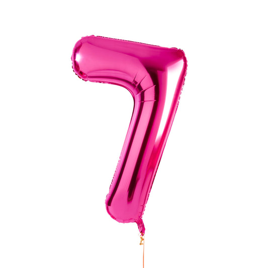 Hot Pink Number '7' Foil 34" Balloon