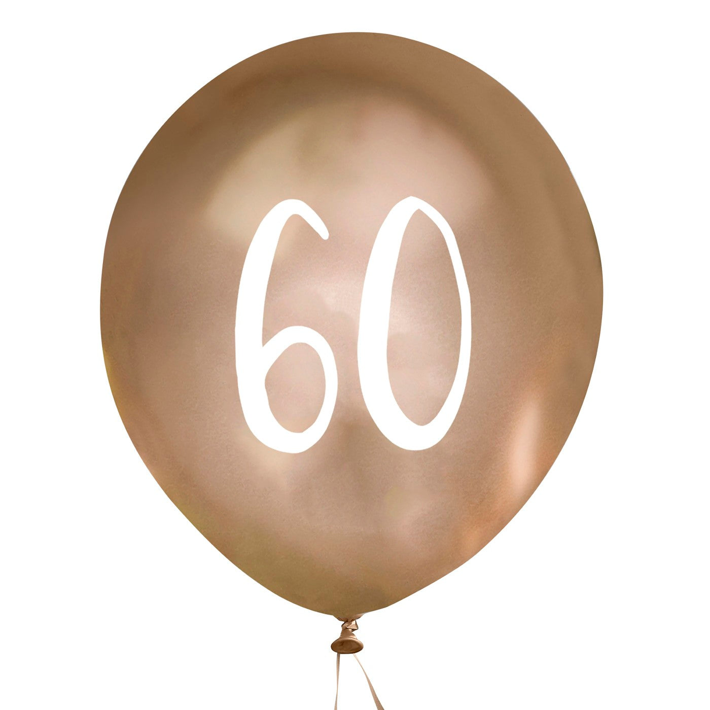Gold Number '60' Latex 12" Balloons - Pack of 5