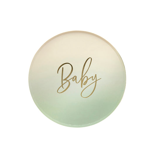 Sage 'Baby' Paper Plates - Pack of 8