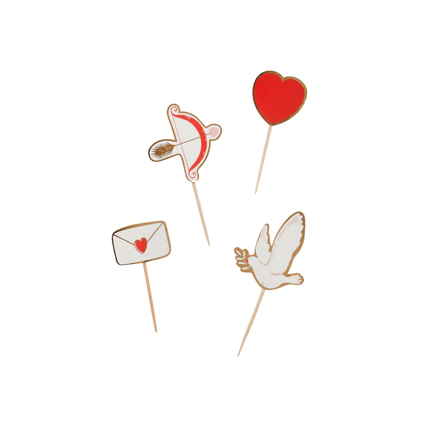 Love Is In The Air Food Picks - Pack of 12