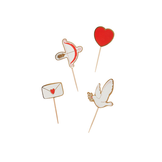 Love Is In The Air Food Picks - Pack of 12