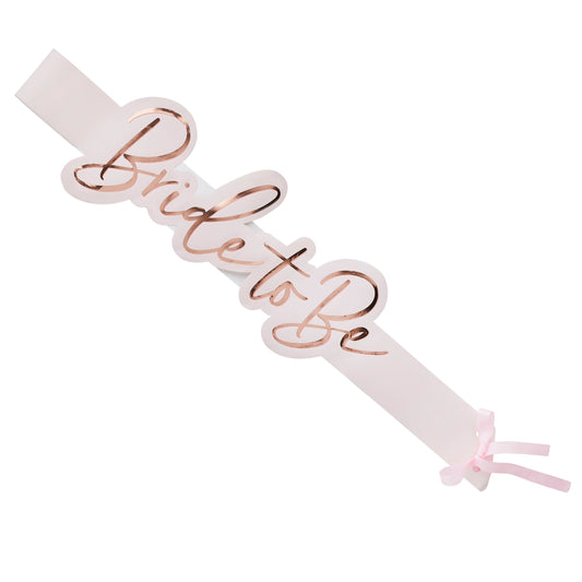 Bride To Be Paper Sash - Pack of 1