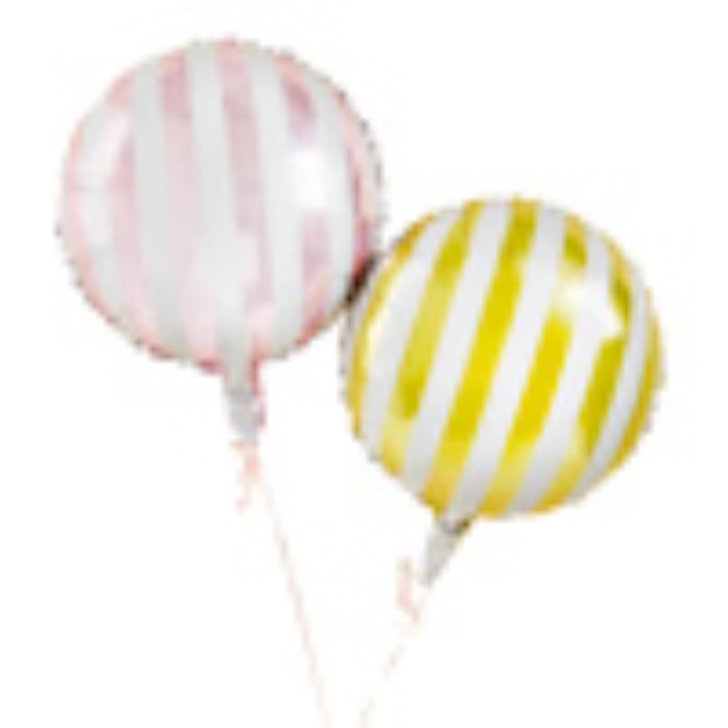 Pink & Yellow Stripe 18" Foil Balloons - Pack of 2
