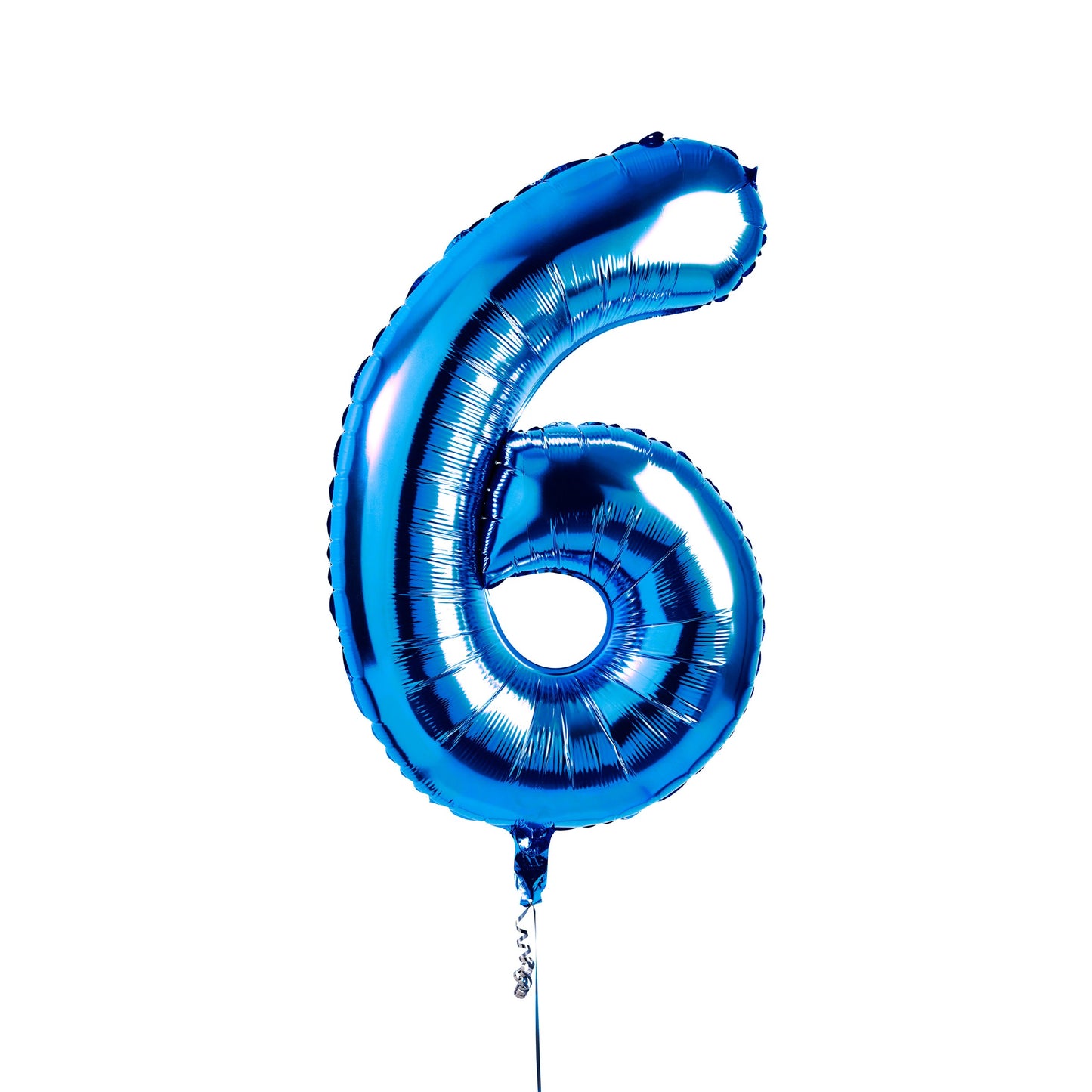 Blue Number '6' Foil 34" Balloon