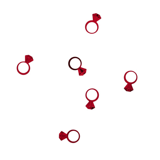 Red Ring PET Confetti 14g