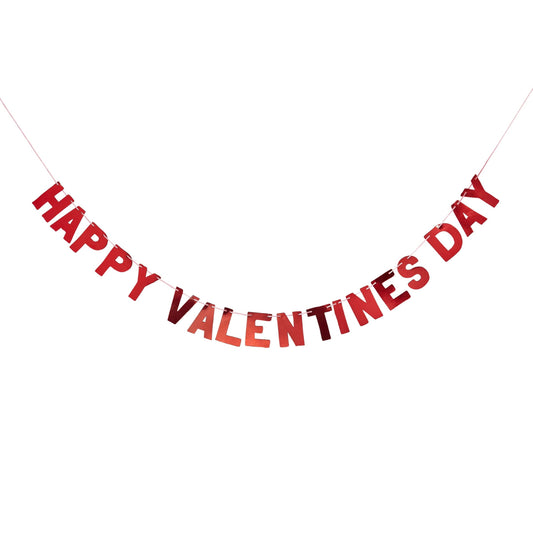Red 'Happy Valentines Day' Card Banner 2m