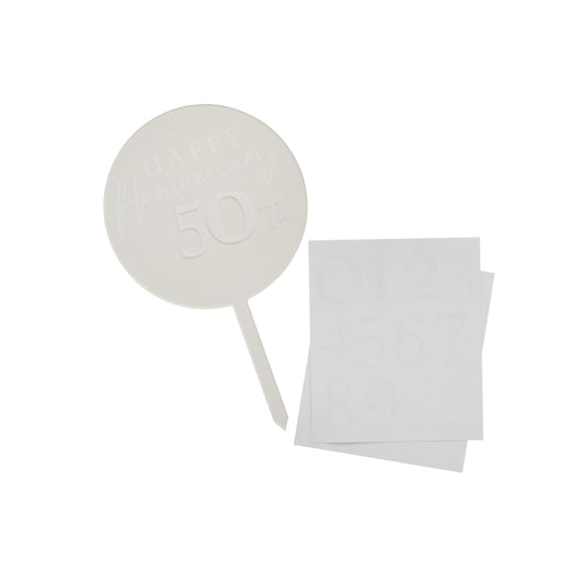 Anniversary Customisable Acrylic Cake Topper