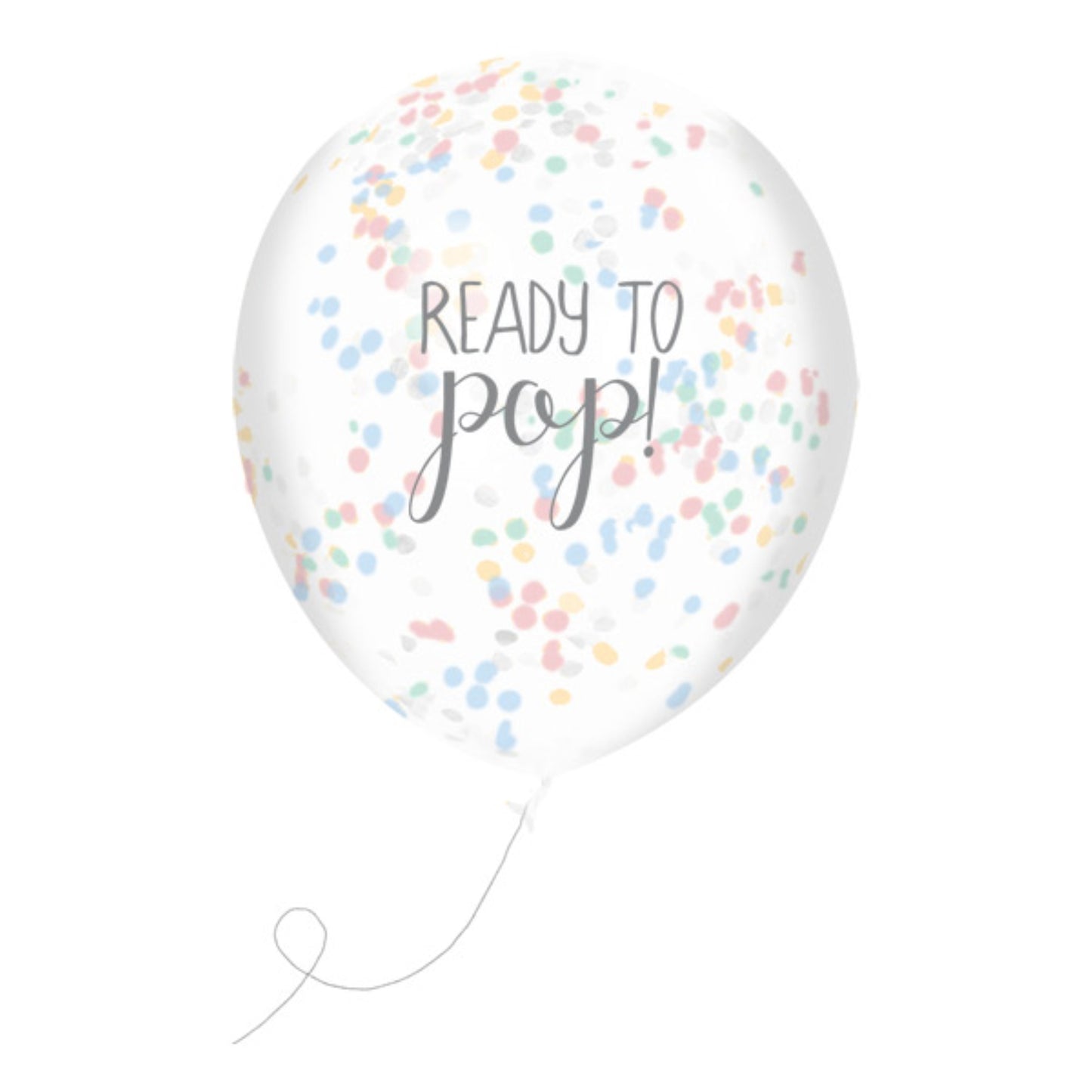 Unisex 'Ready To Pop' Confetti Filled 12" Latex Balloons - Pack of 5