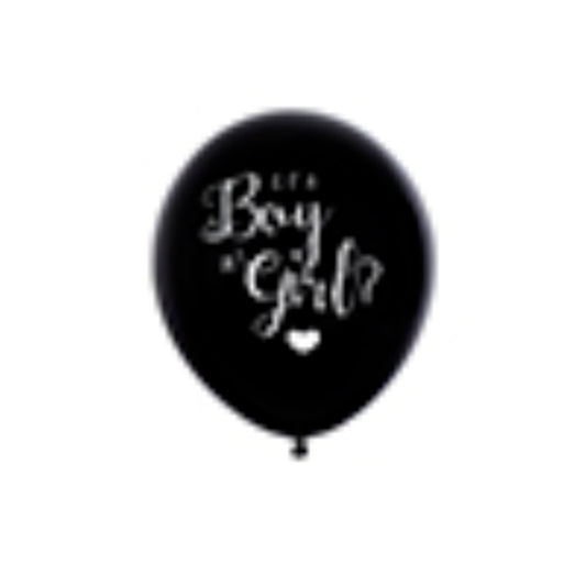 Black Gender Reveal 18" Latex Balloon - Blue 1 Pack