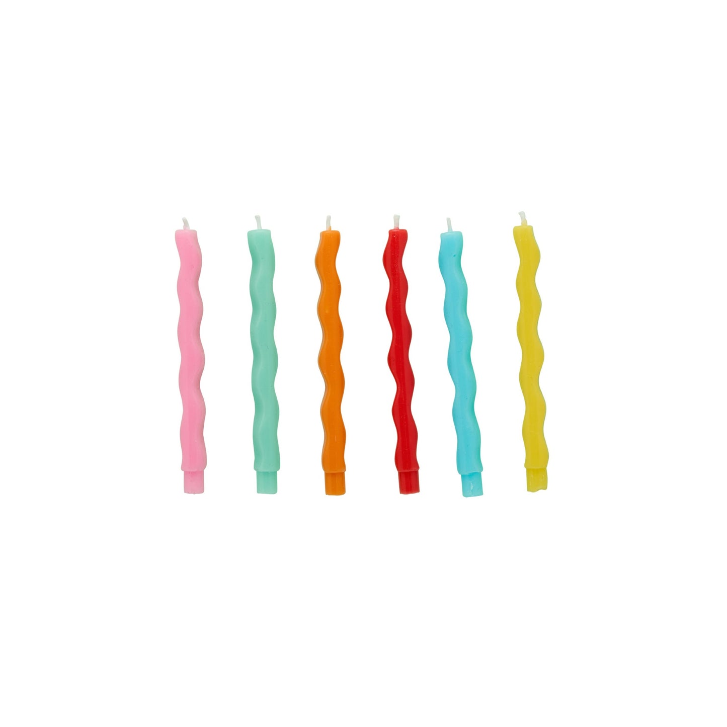 Premium Bright Wavy Wax Candles - Pack of 12