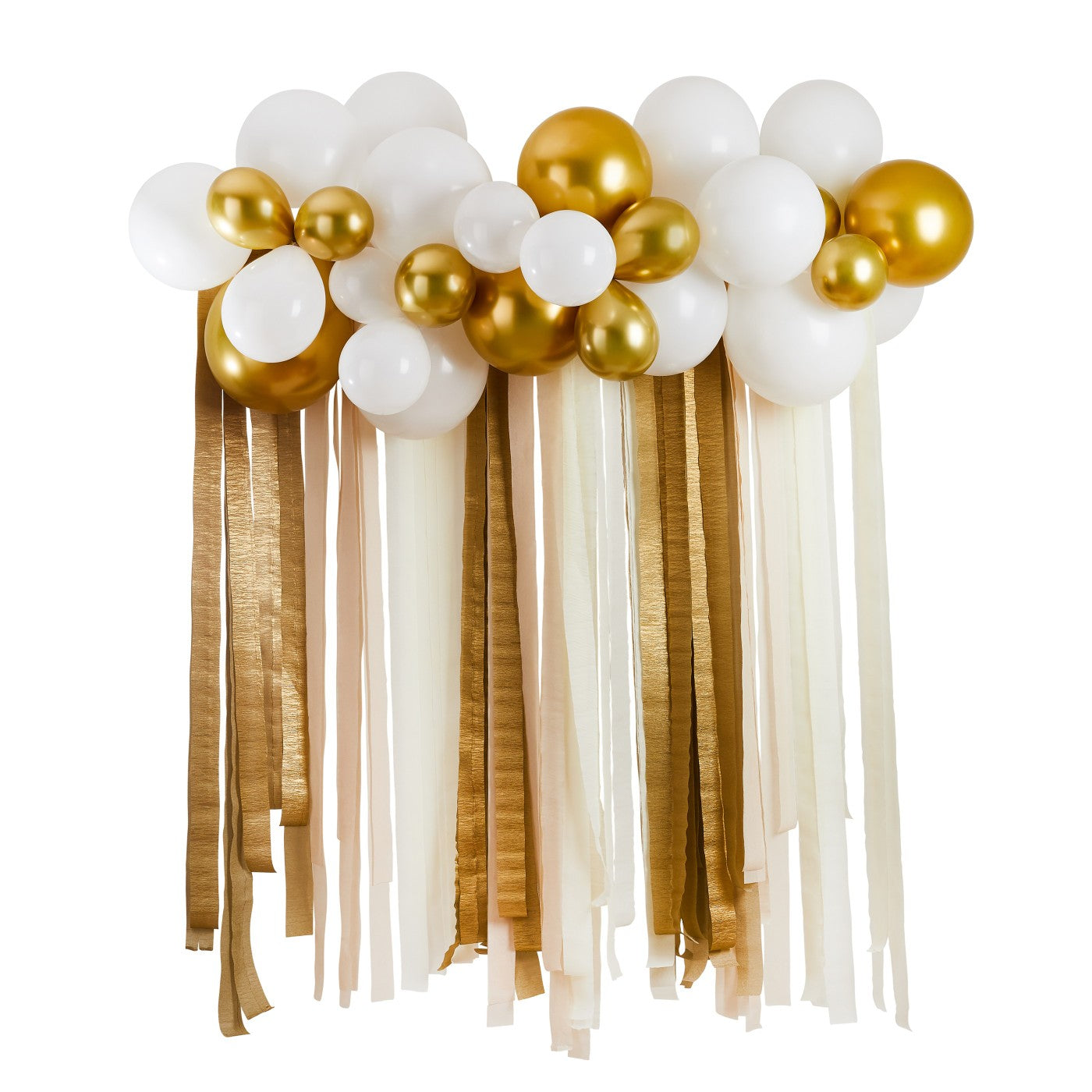 Gold Metallic Balloon & Streamer Backdrop Kit